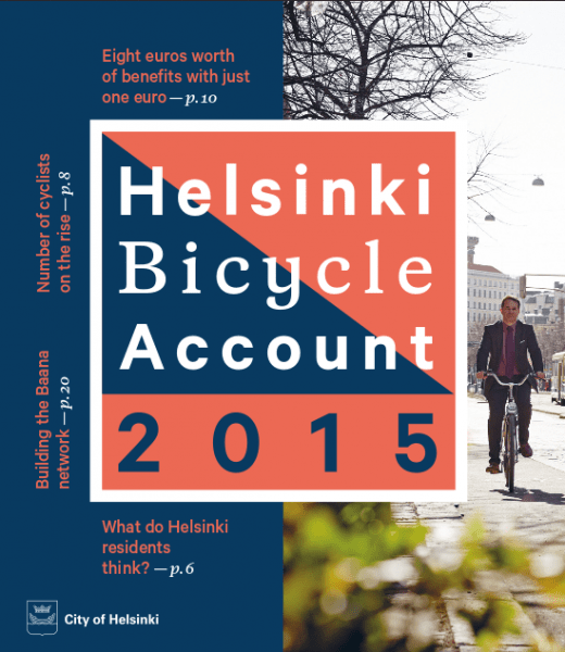 Helsinki Bicycle Account je publikácia, ktorá obyvateľov oboznamuje so štatistikami, plánovanými cyklotrasami a ďalšími užitočnými informáciami. Ak chcete získať skvelý prehľad o cyklistike v Helsinkách, nájdete ho tu